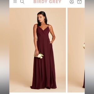 Birdy Grey NWOT bridesmaid dress chiffon cabernet